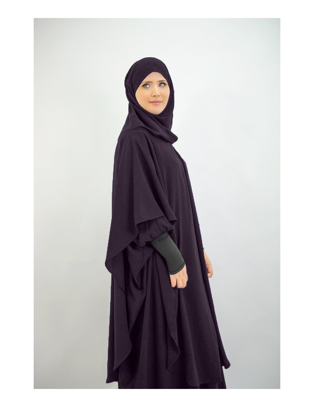 Abaya Khaleej + long khimar with built-in hijab
