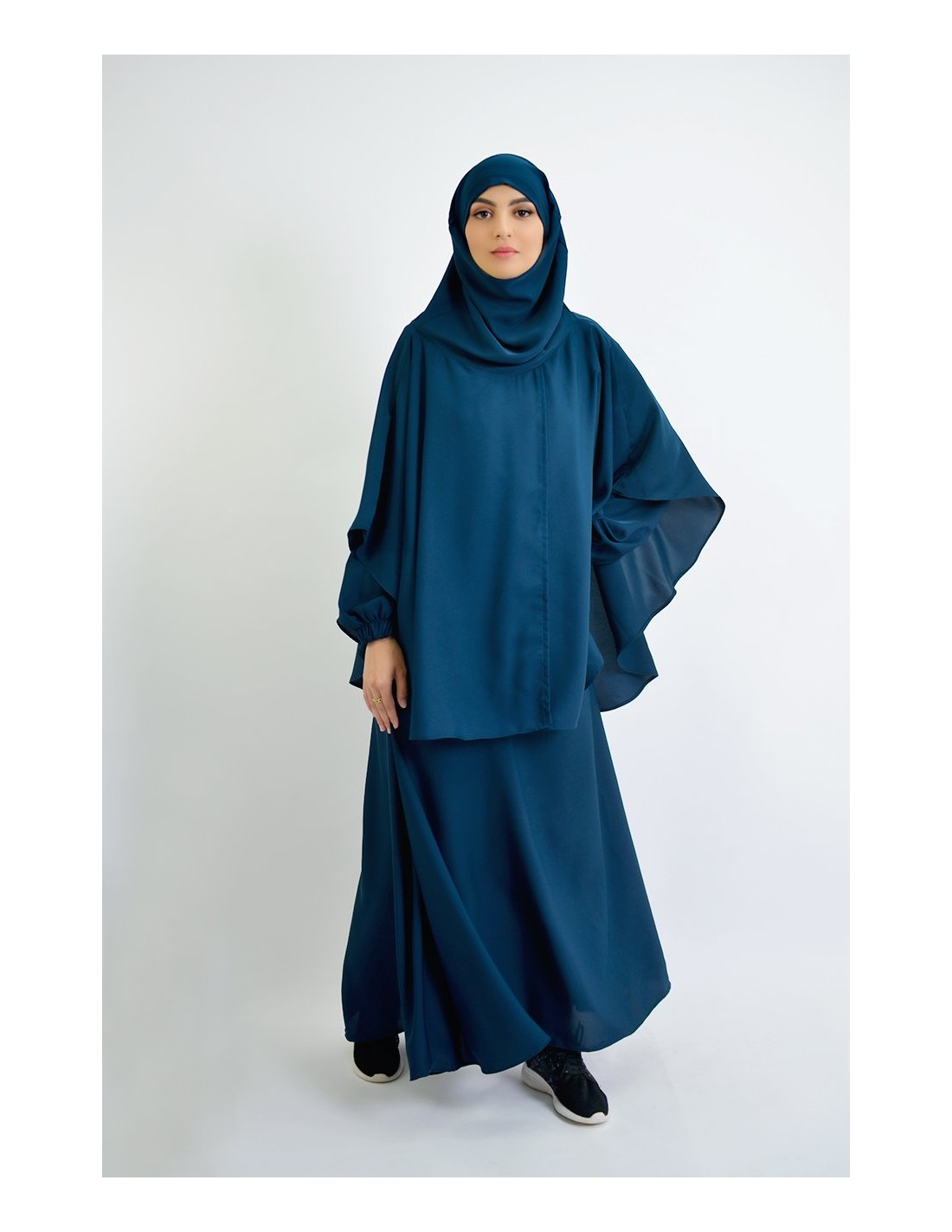 Abaya Regenschirm + Umhang mit eingebautem Hijab