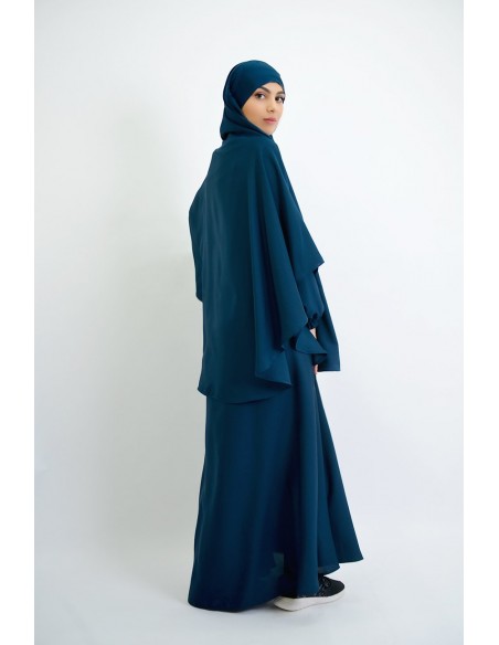 Abaya parapluie + cape avec hijab intégré