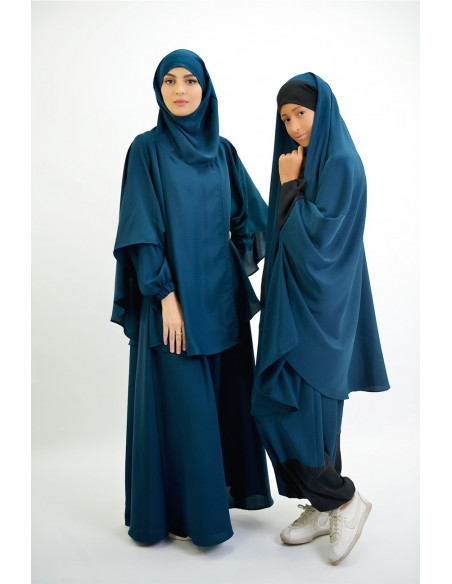 Abaya parapluie + cape avec hijab intégré