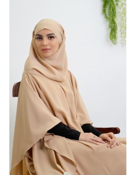 Abaya Khaleej + long khimar with built-in hijab