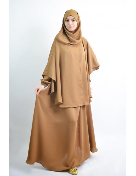 Abaya parapluie + cape avec hijab intégré