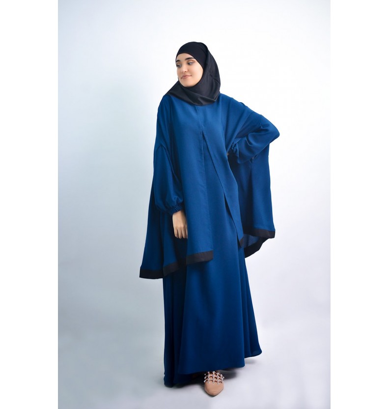 Abaya parapluie + cape hijab intégré Young