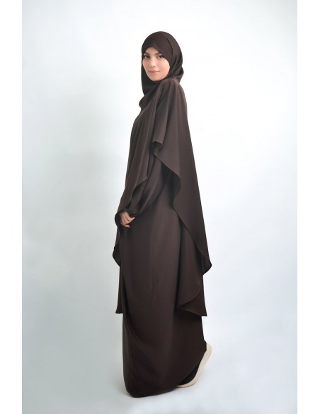 Abaya Khaleej + long khimar with built-in hijab