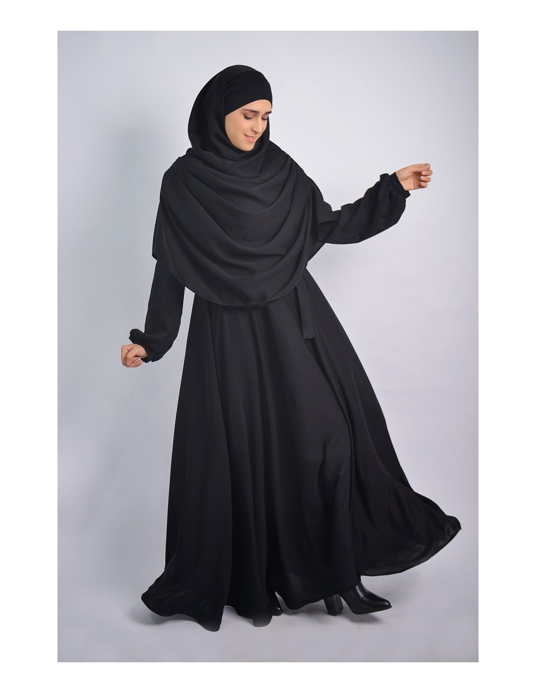 Abaya simplissime +khimar a plis