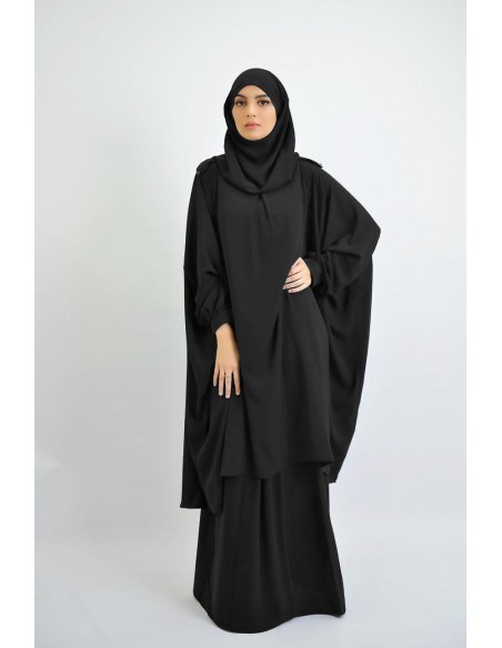 Tunic set with integrated hijab + skirt