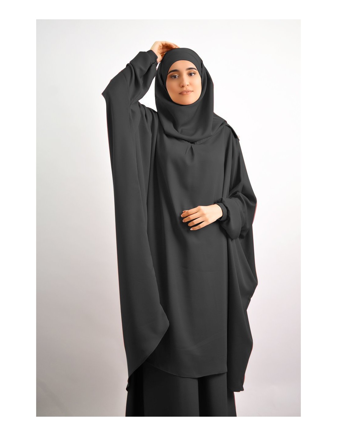 Ensemble Tunique avec hijab intégré + jupe