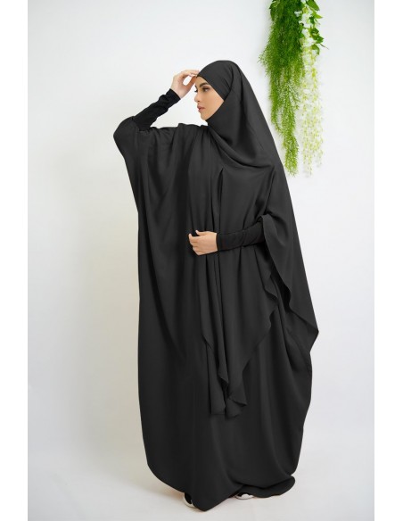 Abaya Khaleej + long khimar with built-in hijab