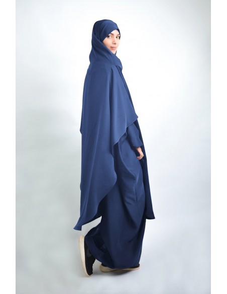Abaya Khaleej + long khimar avec hijab intégré
