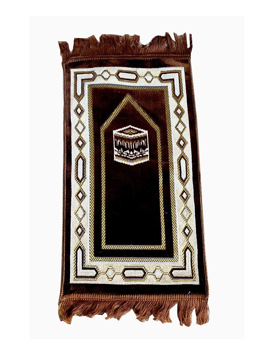 Brown Makkah Child Prayer Mat