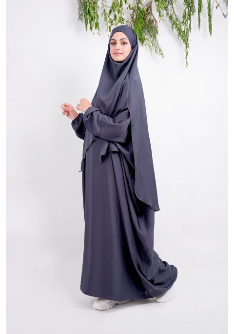 2in1 ensemble robe et hijab Prayer Salah Islam Musulman Overhead Jilbab Abaya 