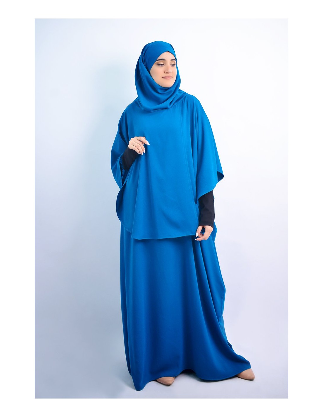 Cape with integrated hijab