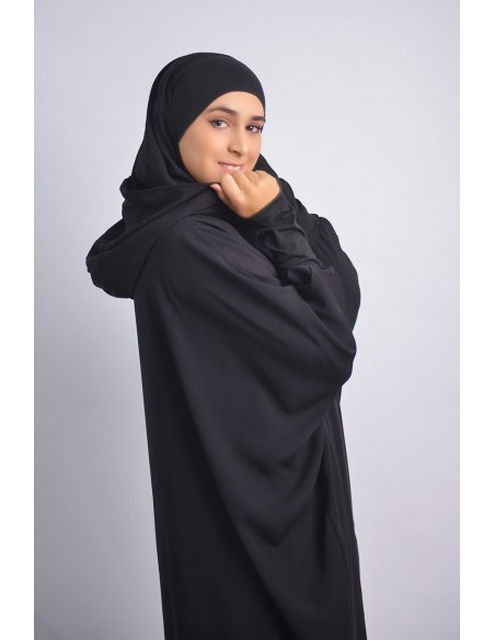 Abaya Young hijab intégré et Capuche