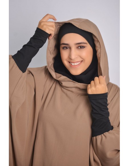 Abaya Young hijab intégré et Capuche