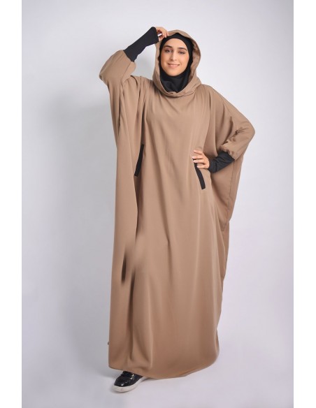Abaya Young hijab intégré et Capuche
