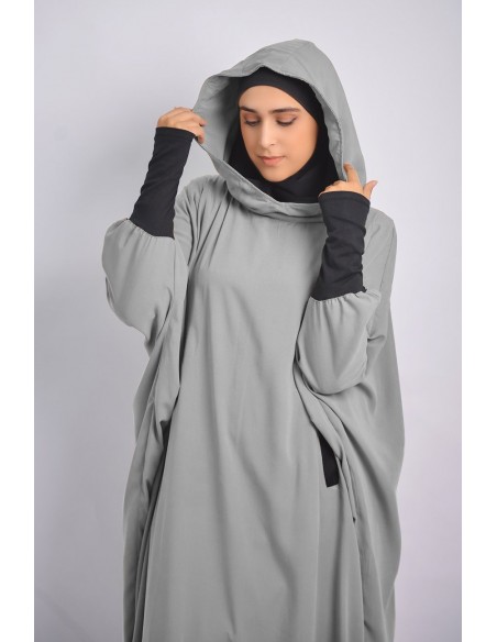 Abaya Young hijab intégré et Capuche