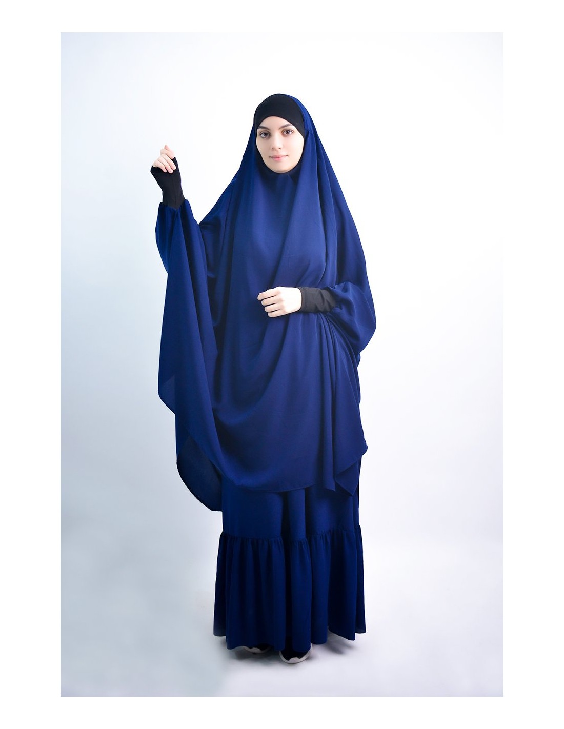 Jilbab al baida with frowns