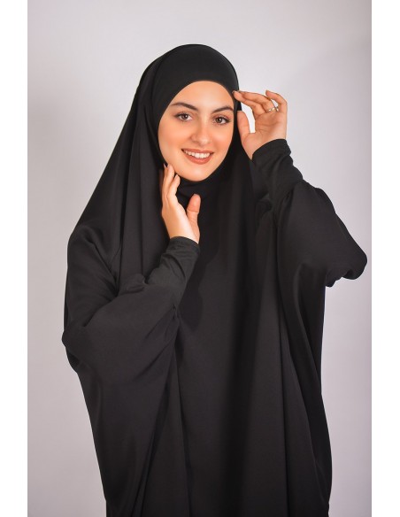 Jilbab al baida à fronces
