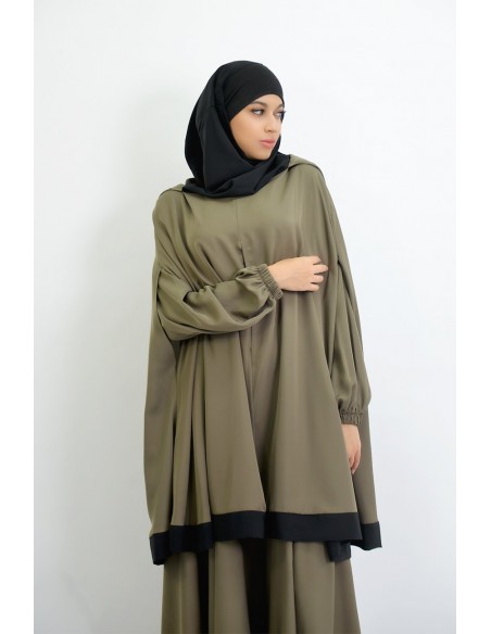 Abaya umbrella + integrated hijab cape Young