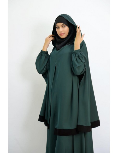 Abaya parapluie + cape hijab intégré Young