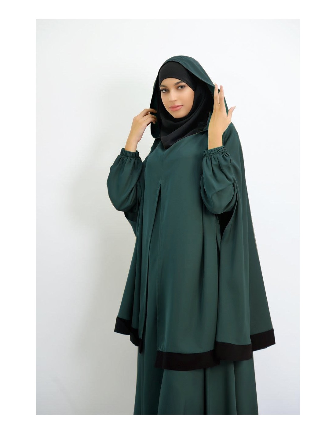 Abaya umbrella + integrated hijab cape Young