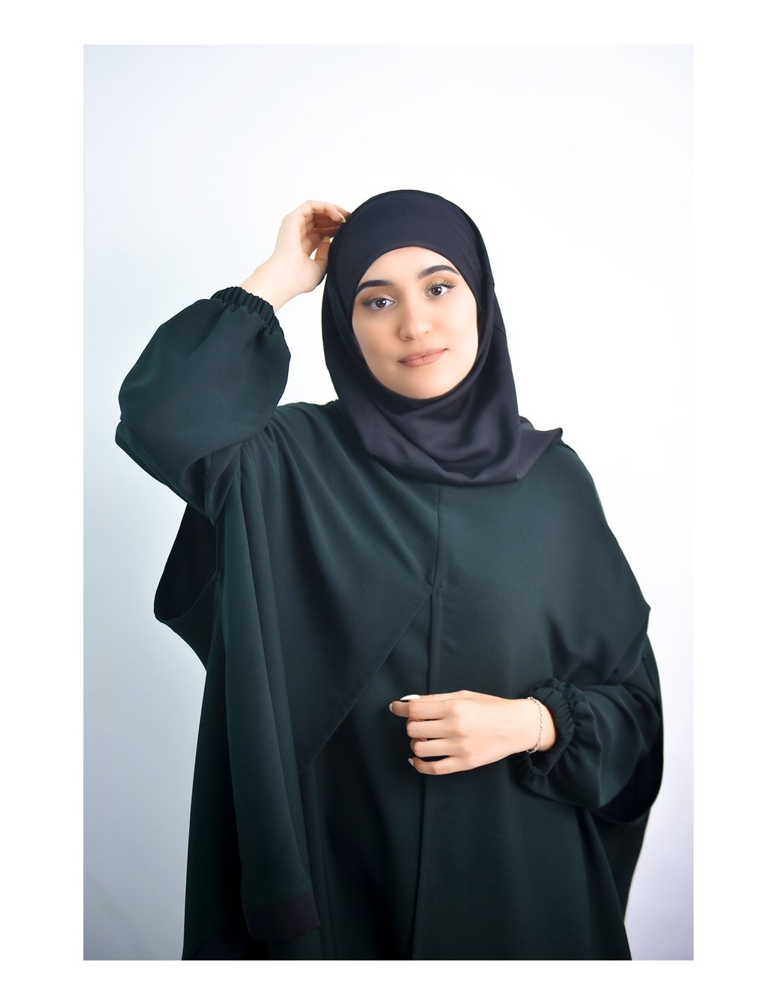 Abaya parapluie + cape hijab intégré Young