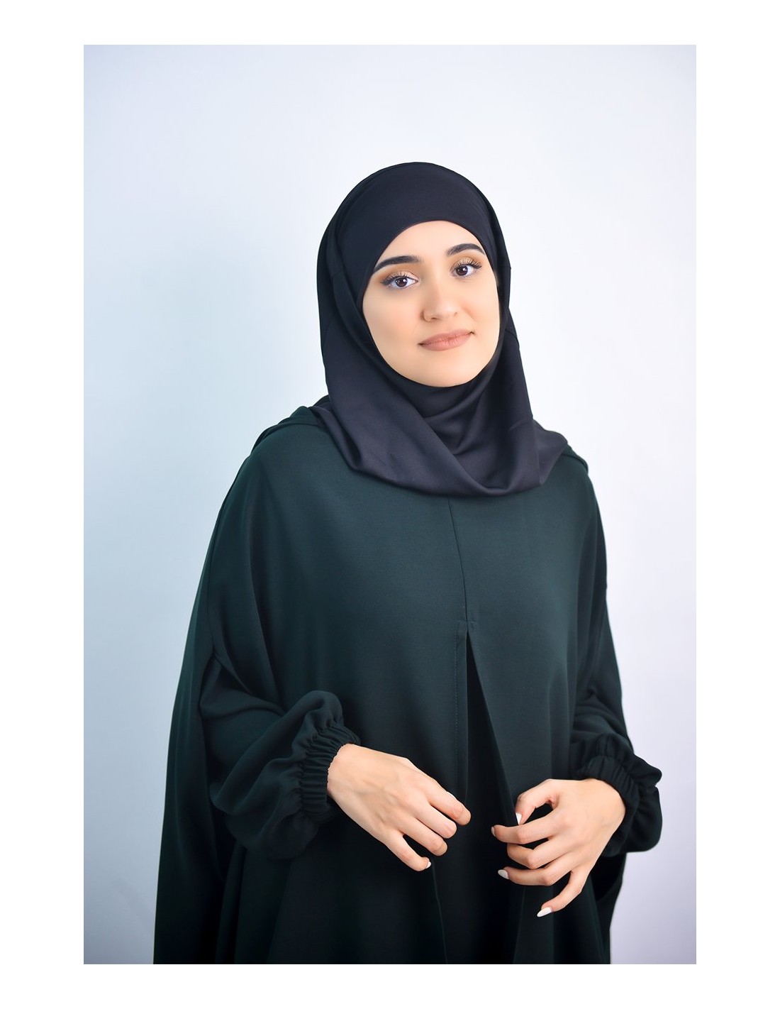 Abaya parapluie + cape hijab intégré Young