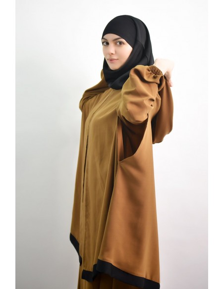 Abaya parapluie + cape hijab intégré Young