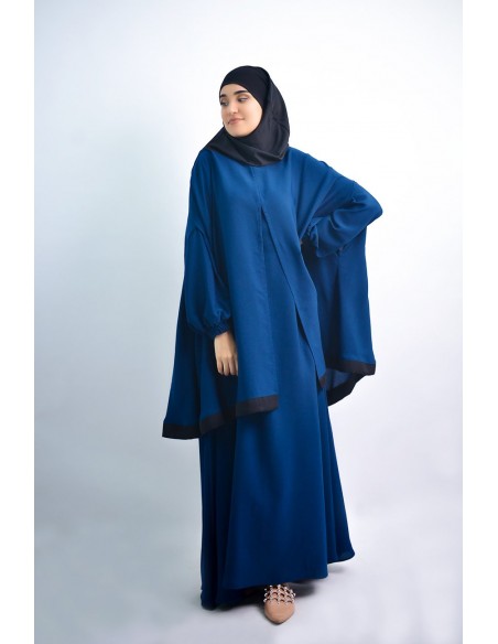 Abaya parapluie + cape hijab intégré Young