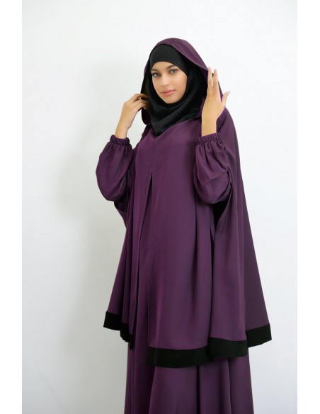 Abaya parapluie + cape hijab intégré Young