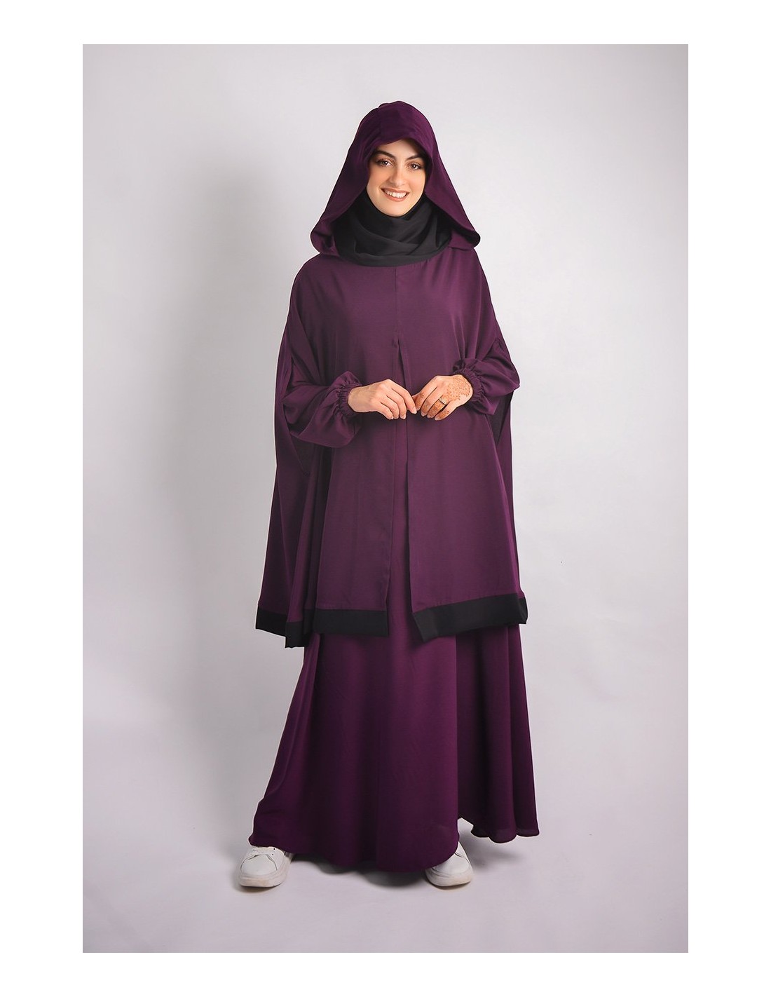Abaya umbrella + integrated hijab cape Young