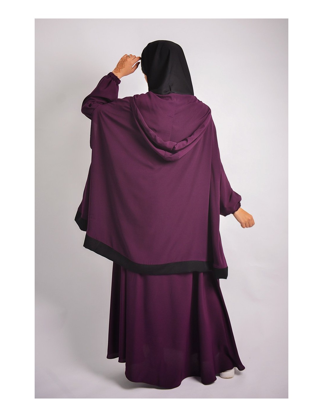 Abaya umbrella + integrated hijab cape Young