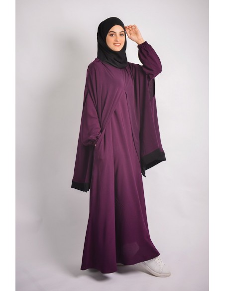 Abaya umbrella + integrated hijab cape Young
