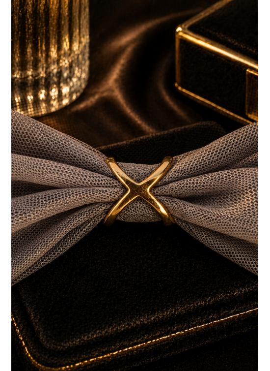 Broche bague hijab doré